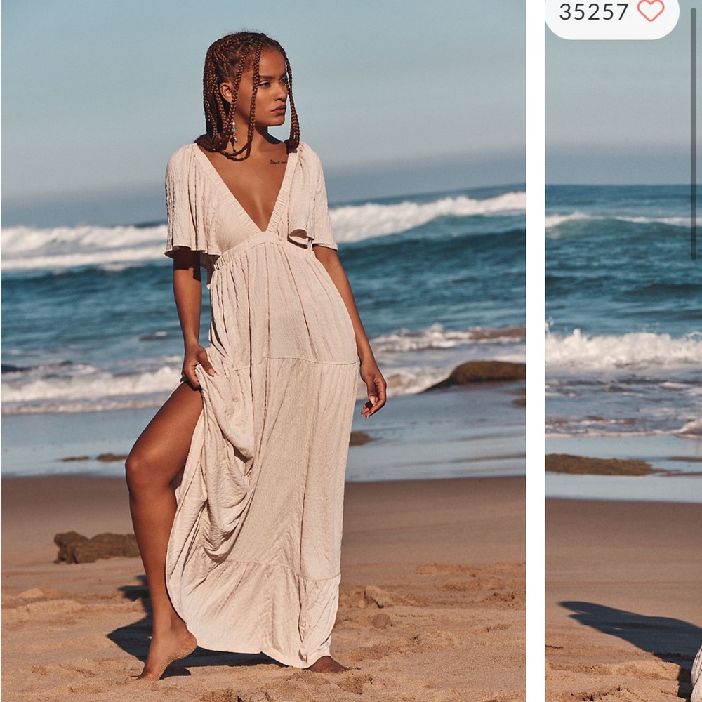 Free People La La Maxi Dress (M / Salt)